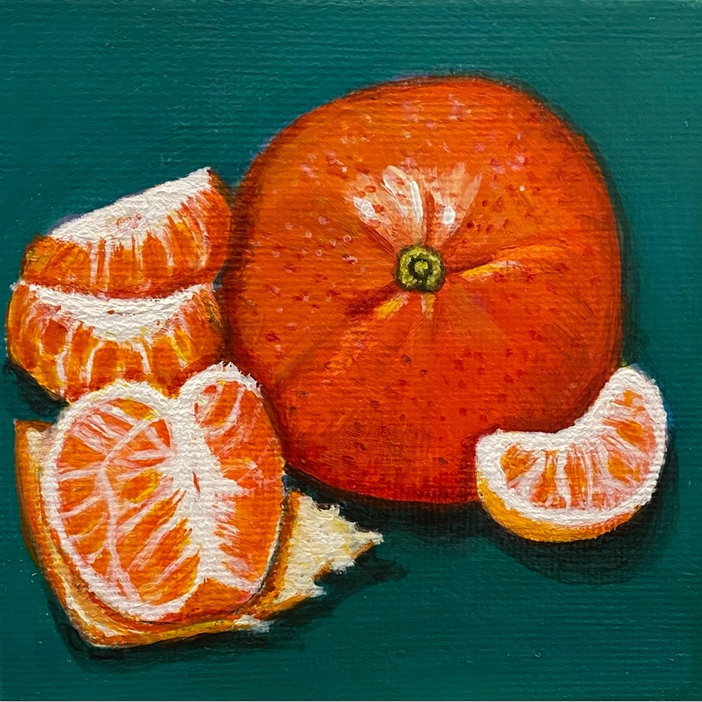 Hand Crafted Orange Fruit Art Print